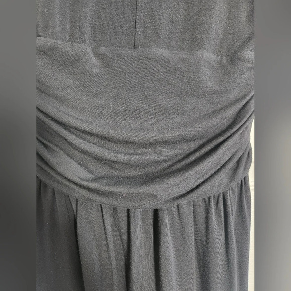 Athleta Black Ruched front pocket midi long sleeve athleisure dress size xs - Picture 4 of 10